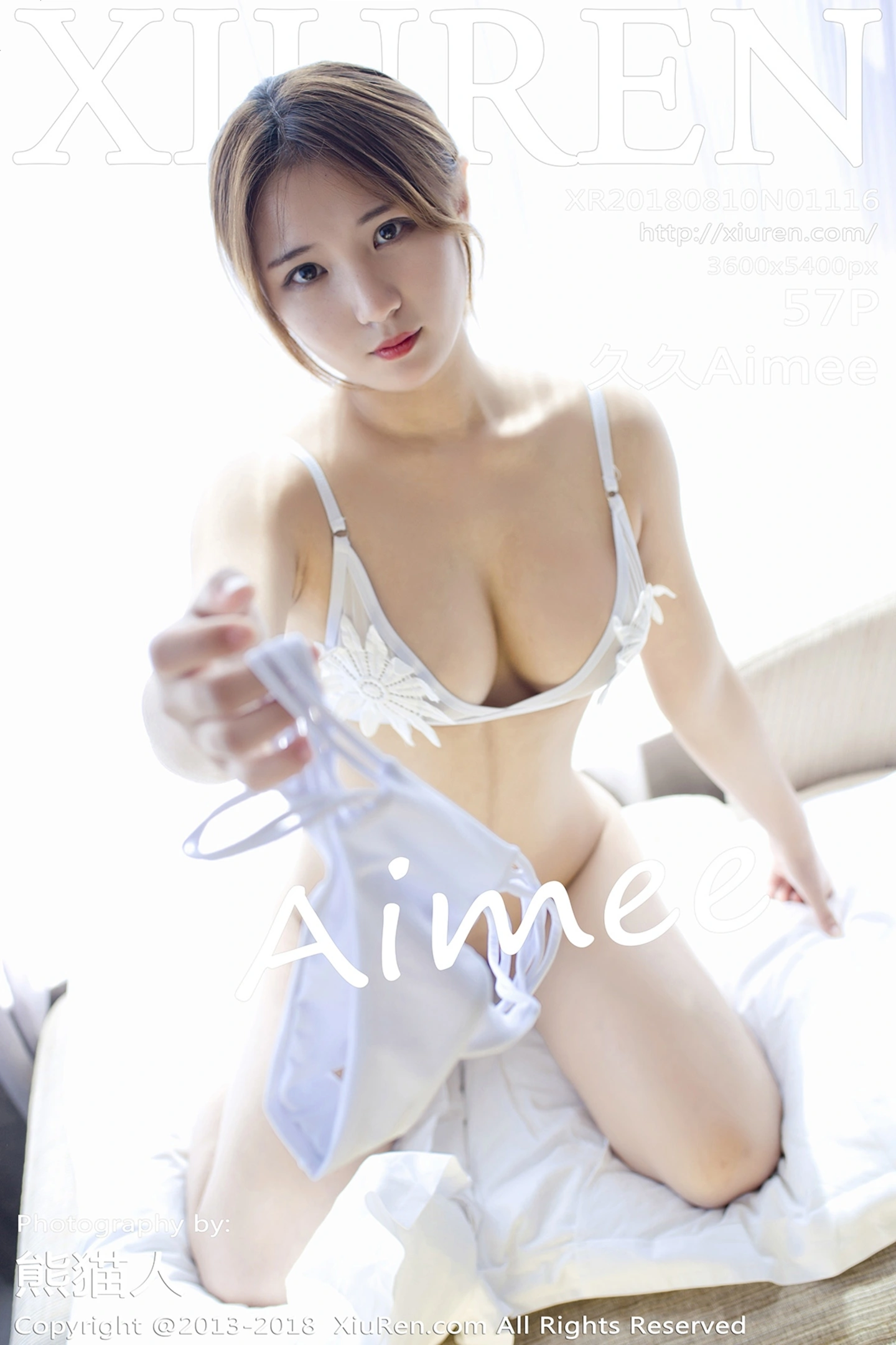 [XiuRen秀人网]No.1116_嫩模久久Aimee私房白色内衣+低胸比基尼秀浑圆豪乳诱惑写真57P-秀人网 - XiuRen.Pro